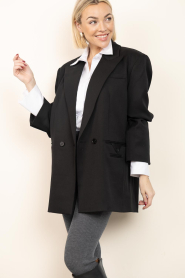 Haute L'Amitié :  Oversized blazer Premiere | black - img2