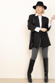 Haute L'Amitié :  Oversized blazer Premiere | black - img3