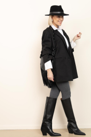 Haute L'Amitié :  Oversized blazer Premiere | black - img10