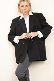 Haute L'Amitié :  Oversized blazer Premiere | black - img5