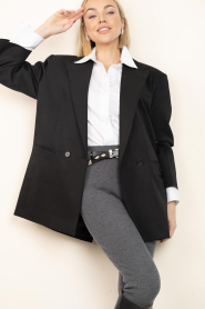 Haute L'Amitié :  Oversized blazer Premiere | black - img7