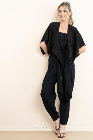 Lola Casademunt |  Strapless jumpsuit with beads Valencia | black | Picture 3