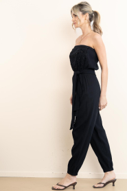 Lola Casademunt |  Strapless jumpsuit with beads Valencia | black | Picture 7