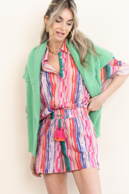 Lola Casademunt |  Striped lurex blouse Rosa | multi | Picture 2