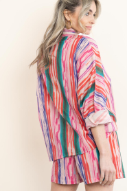 Lola Casademunt |  Striped lurex blouse Rosa | multi | Picture 6