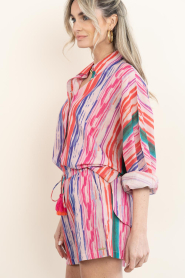 Lola Casademunt |  Striped lurex short Rosa | multi | Picture 5