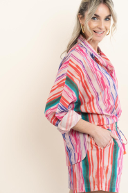 Lola Casademunt |  Striped lurex short Rosa | multi | Picture 6