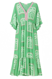 Lola Casademunt |  Viscose maxi dress with print Pico | green | Picture 1