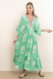 Lola Casademunt |  Viscose maxi dress with print Pico | green | Picture 4
