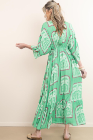 Lola Casademunt |  Viscose maxi dress with print Pico | green | Picture 8