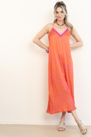 Lola Casademunt :  Maxi dress with print Naranja | pink - img4