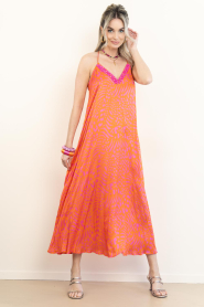 Lola Casademunt :  Maxi dress with print Naranja | pink - img6