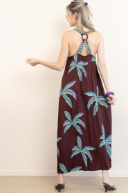 Lola Casademunt |  Maxi dress with print Strappy | burgundy | Picture 7