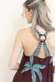 Lola Casademunt |  Maxi dress with print Strappy | burgundy | Picture 8