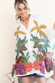 Lola Casademunt |  Blouse with print Palmeras | multi | Picture 6