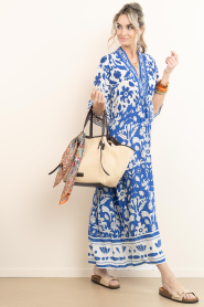 Lola Casademunt |  Maxi dress with print Geo | blue | Picture 2