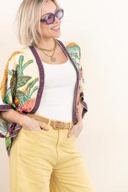 Lola Casademunt |  Kimono with print and beads Palmeras | multi | Picture 5