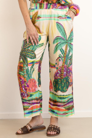 Lola Casademunt |  Pants with print Palmeras | multi | Picture 4
