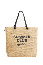 Lola Casademunt |  Luxe raffia shopper Murcia | brown | Picture 1
