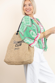 Lola Casademunt |  Luxe raffia shopper Murcia | brown | Picture 4