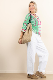 Lola Casademunt |  Luxe raffia shopper Murcia | brown | Picture 5