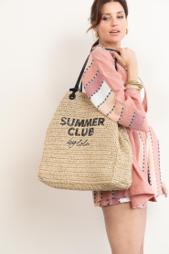 Lola Casademunt |  Luxe raffia shopper Murcia | brown | Picture 2