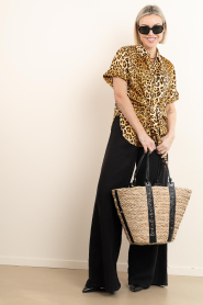 Lola Casademunt |  Lined rattan shopper Azuel | brown | Picture 3