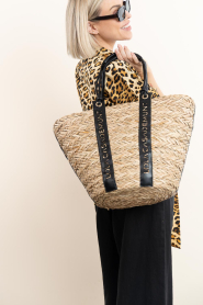Lola Casademunt |  Lined rattan shopper Azuel | brown | Picture 5