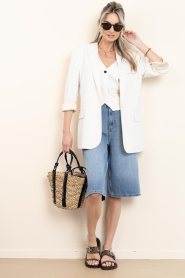 Lola Casademunt :  Lined rattan shopper Azuel Mini|  brown - img3