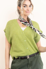 Lola Casademunt :  Scarf with print Soria | black - img3