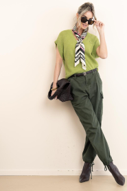 Lola Casademunt :  Scarf with print Soria | black - img4