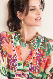 Lola Casademunt |  Statement charm necklace Tropical | green | Picture 5