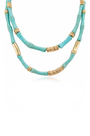 Lola Casademunt |  Necklaces with gold colored details Bamboo | green | Picture 1