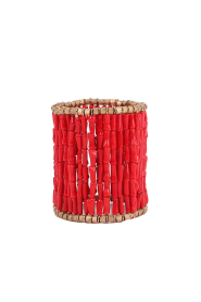 Lola Casademunt |  Bracelet with colored beads Cascade | red | Picture 1