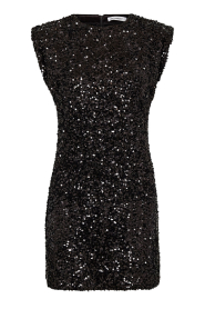 Co'Couture |  Mini dress with sequins Roslyn | black | Picture 1