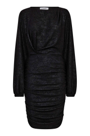 Co'Couture |  Shiny mini dress Kylie | black | Picture 1