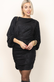 Co'Couture |  Shiny mini dress Kylie | black | Picture 7