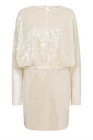 Co'Couture |  Mini dress with sequins Serafin | champagne | Picture 1