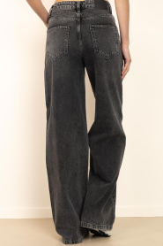 Co'Couture :  Mid-waist non stretch jeans Vicky | black - img8