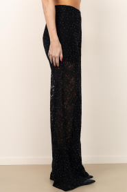 Co'Couture |  Lace pants with rhinestones Sia | black | Picture 8