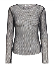 Co'Couture |  Mesh top with rhinestones Krystal | silver | Picture 1