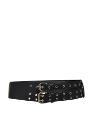 Co'Couture |  Double leather belt Phoebe | black | Picture 1