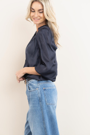 ba&sh |  Satin blouse Cesira | dark blue | Picture 8