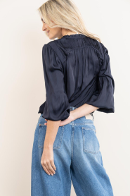 ba&sh |  Satin blouse Cesira | dark blue | Picture 9