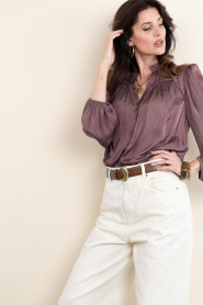 ba&sh :  Satin blouse Cesira | brown - img6
