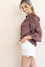 ba&sh |  Satin blouse Cesira | brown | Picture 7