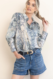 ba&sh |  Blouse with print Cornelia | blue | Picture 5