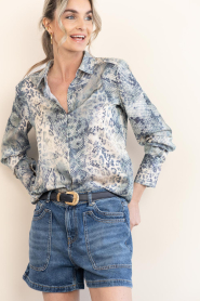 ba&sh |  Blouse with print Cornelia | blue | Picture 6