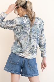 ba&sh |  Blouse with print Cornelia | blue | Picture 9