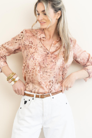 ba&sh |  Blouse with print Cornelia | pink | Picture 4